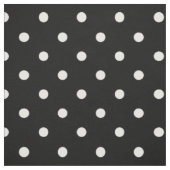 Noir avec le tissu de coton blanc de pois (Échantillon)