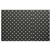 Noir avec le tissu de coton blanc de pois (Fat Quarter)