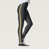 Noir avec Leggings à bandes d'or (Droite)