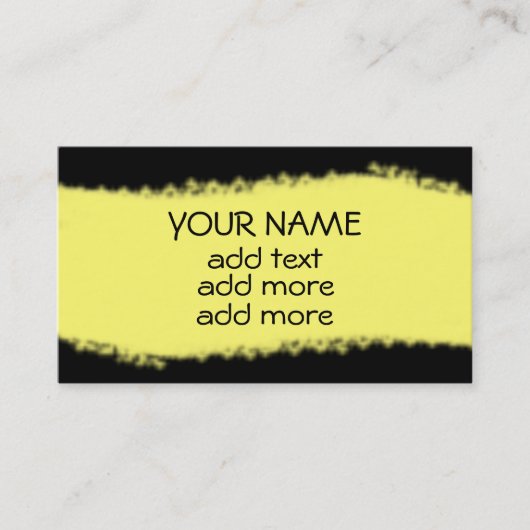 Noir avec les cartes de visite jaunes de rayure (Devant)