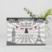 Noir avec les invitations rouges de Fête de la (Debout devant)