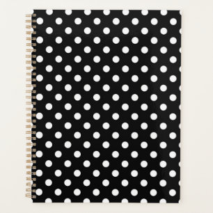 Noir avec points blancs