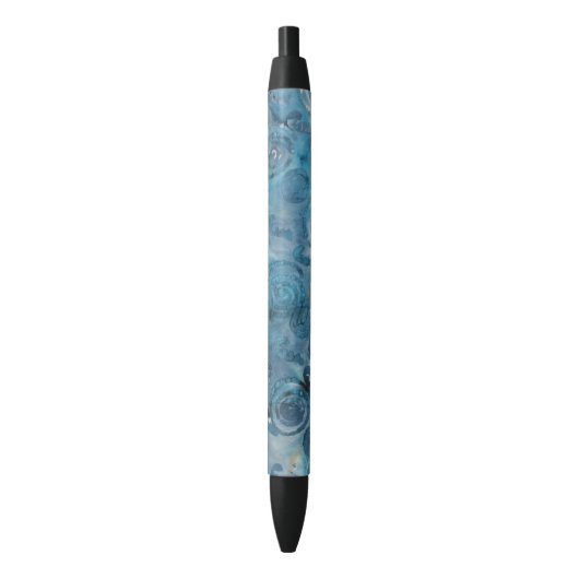 Noir Batik bleu avec le stylo de remous (devant Vertical)