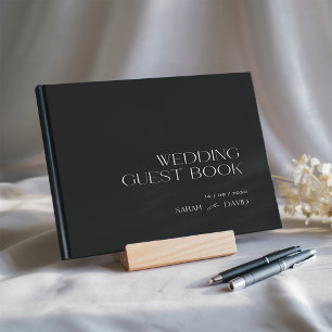 Noir Beige Moderne Mariage élégant Foil Livre d'or
