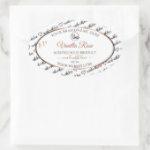 Noir Blanc Art produit Étiquette Rose Logo Or (Sac)