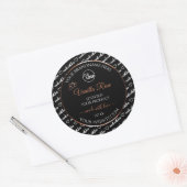 Noir Blanc Art Rosegold Étiquette de produit Logo (Enveloppe)