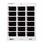 Noir +Blanc avec Étiquette Mariage de rotation inv (Feuille entière)