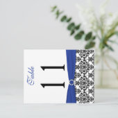 Noir, Blanc, Bleu, Damas Numéro de table (Debout devant)