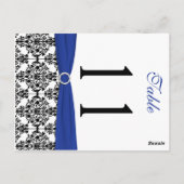 Noir, Blanc, Bleu, Damas Numéro de table (Dos)