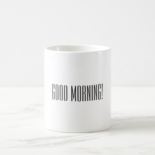 Noir Blanc Bon Matin Citation Mug (Centre)