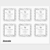 Noir Blanc Cloud Argent produit Étiquette Logo (Feuille)
