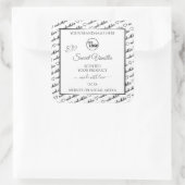 Noir Blanc Cloud Argent produit Étiquette Logo (Sac)