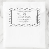 Noir Blanc Cloud Argent produit Étiquette Logo (Sac)