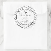 Noir Blanc Cloud Argent produit Étiquette Logo (Sac)