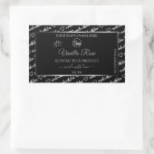 Noir Blanc Cloud Argent produit Étiquette Logo (Sac)