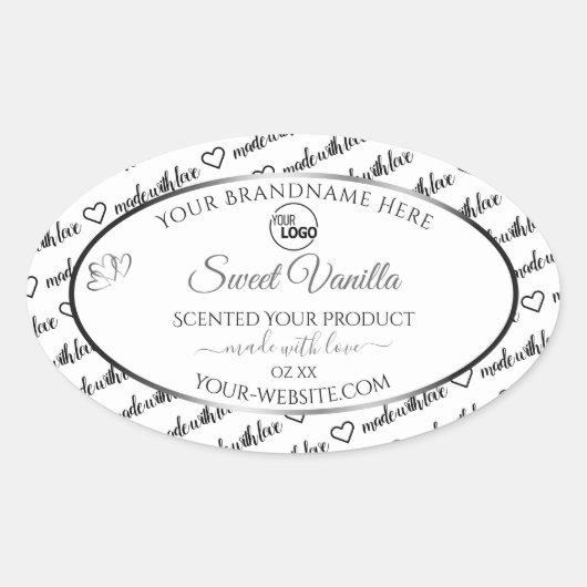 Noir Blanc Cloud Argent produit Étiquette Logo (Devant)