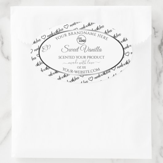 Noir Blanc Cloud Argent produit Étiquette Logo (Sac)