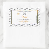 Noir Blanc Cloud Orange Produit Logo Étiquette (Sac)