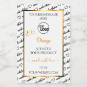 Noir Blanc Cloud Orange Produit Logo Étiquette (Étiquettes simples)