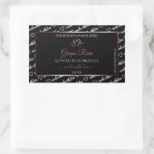 Noir Blanc Cloud Produit Étiquette Burgund Coeur (Sac)