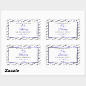 Noir Blanc Cloud Produit Étiquette Coeurs Bleus (Feuille)