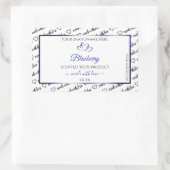 Noir Blanc Cloud Produit Étiquette Coeurs Bleus (Sac)