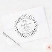 Noir Blanc Cloud Produit Étiquette Coeurs d'argent (Enveloppe)