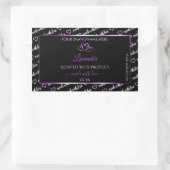 Noir Blanc Cloud Produit Étiquette Coeurs pourpres (Sac)