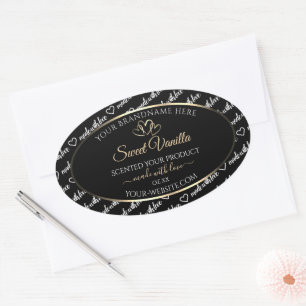 Noir Blanc Cloud Produit Étiquette Gold Frame