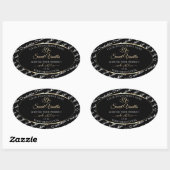 Noir Blanc Cloud Produit Étiquette Gold Frame (Feuille)