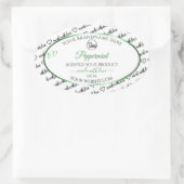 Noir Blanc Cloud Produit Étiquette Logo Vert (Sac)