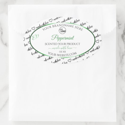 Noir Blanc Cloud Produit Étiquette Logo Vert (Sac)