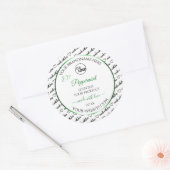 Noir Blanc Cloud Produit Étiquette Logo Vert (Enveloppe)