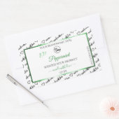 Noir Blanc Cloud Produit Étiquette Logo Vert (Enveloppe)