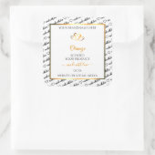 Noir Blanc Cloud Produit Étiquette Orange Coeurs (Sac)