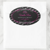 Noir Blanc Cloud Produit Étiquettes Coeurs roses (Sac)