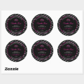 Noir Blanc Cloud Produit Étiquettes Coeurs roses (Feuille)