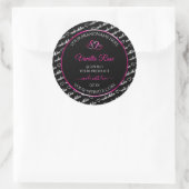 Noir Blanc Cloud Produit Étiquettes Coeurs roses (Sac)