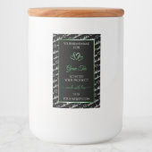 Noir Blanc Cloud Produit Étiquettes Coeurs verts (Devant)