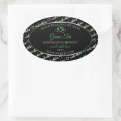 Noir Blanc Cloud Produit Étiquettes Coeurs verts (Sac)