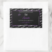 Noir Blanc Cloud Purple Produit Logo Étiquette (Sac)