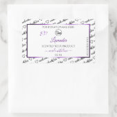 Noir Blanc Cloud Purple Produit Logo Étiquette (Sac)