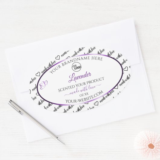 Noir Blanc Cloud Purple Produit Logo Étiquette (Enveloppe)