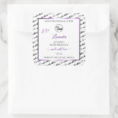 Noir Blanc Cloud Purple Produit Logo Étiquette (Sac)