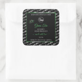 Noir Blanc Cloud Vert produit Logo Étiquette (Sac)