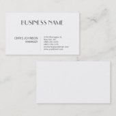 Noir Blanc contemporain Carte de visite parisien (Devant / Derrière)