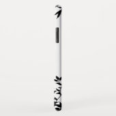 Noir, Blanc, coque iphone de papillons, (Dos/Droite)