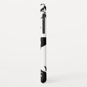 Noir, Blanc, coque iphone de papillons, (Dos/Gauche)