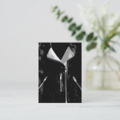 Noir blanc de carte de visite de veste en cuir (Debout devant)