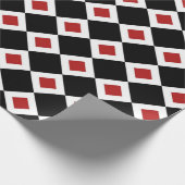 Noir, Blanc, Diamant Rouge Motif emballage cadeau (Coin)